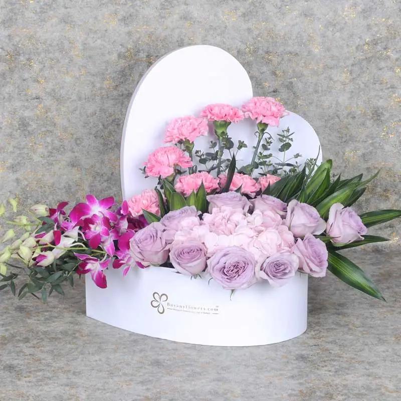 Pastel Care Flower Box - Flowers gift from Buy Any Flowers Dubai in Al Quoz Industrial Area 4, Dubai, UAE