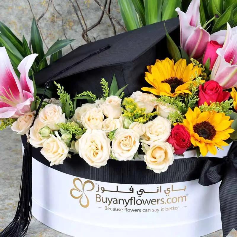 Graduation Grand Wishes Flower Box - Flowers gift from Buy Any Flowers Dubai in Al Quoz Industrial Area 4, Dubai, UAE - image 3