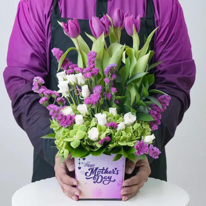 Lavender Grace Mothers Day Vase - Flowers gift from Buy Any Flowers Dubai in Al Quoz Industrial Area 4, Dubai, UAE - image 4