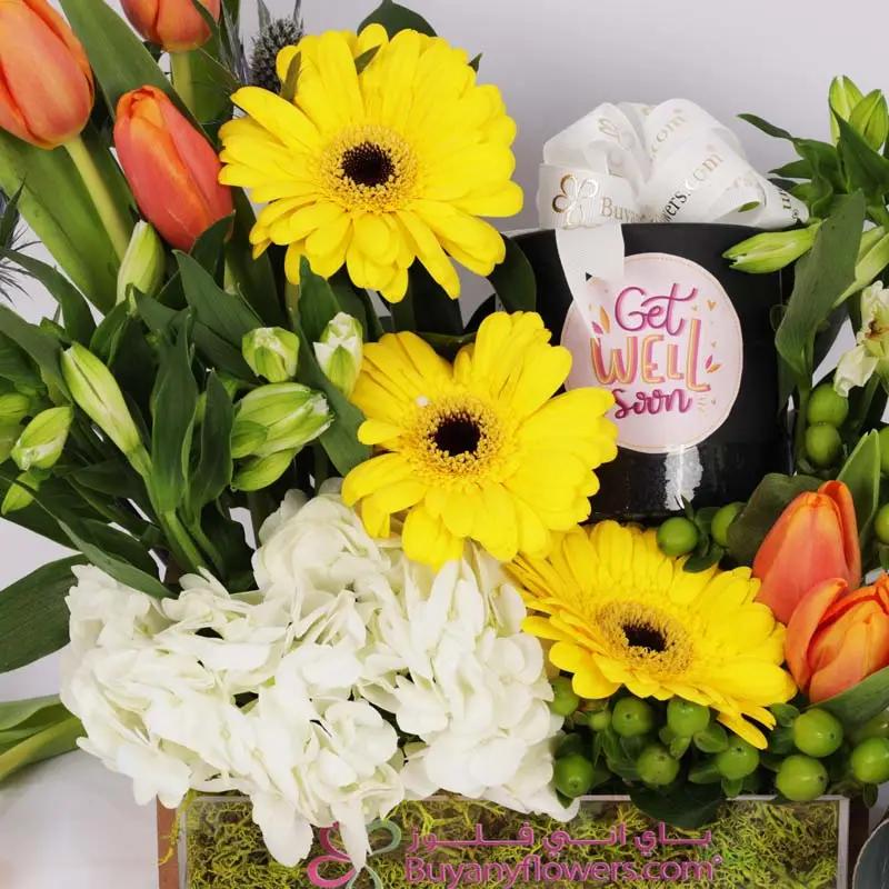 Get Well Soon Floral and Chocolate Arrangement - Chocolates gift from Buy Any Flowers Dubai in Al Quoz Industrial Area 4, Dubai, UAE - image 3