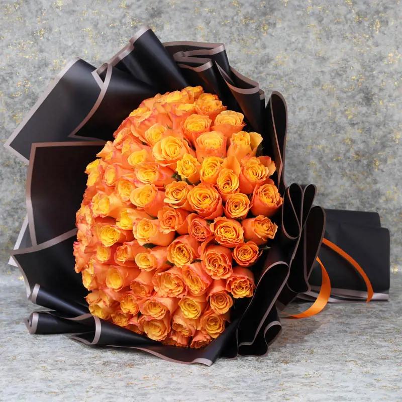 Dawn 101 Orange Roses Bouquet - Flowers gift from Buy Any Flowers Dubai in Al Quoz Industrial Area 4, Dubai, UAE - image 3