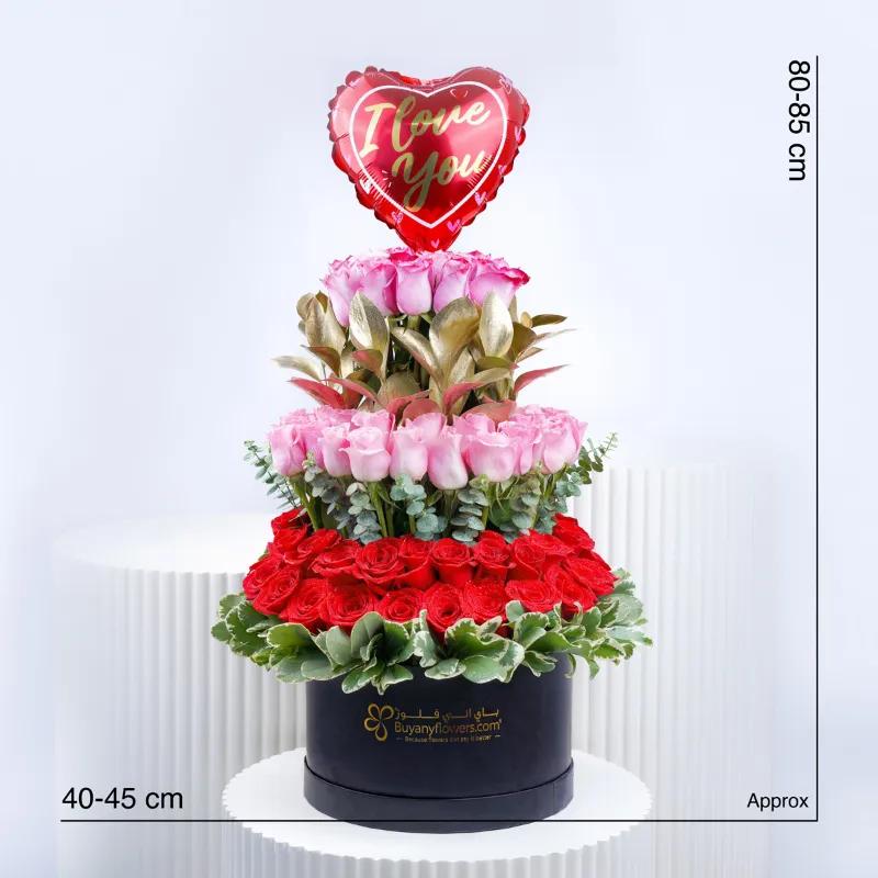 Tower of Love 101 Roses Box - Flowers gift from Buy Any Flowers Dubai in Al Quoz Industrial Area 4, Dubai, UAE - image 4