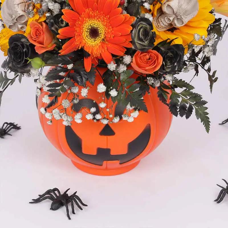 Evil Pumpkin Flower Arrangement thumbnail 4