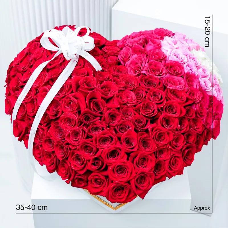 Grand Romance 201 Roses 3D Heart Arrangement - Flowers gift from Buy Any Flowers Dubai in Al Quoz Industrial Area 4, Dubai, UAE - image 4