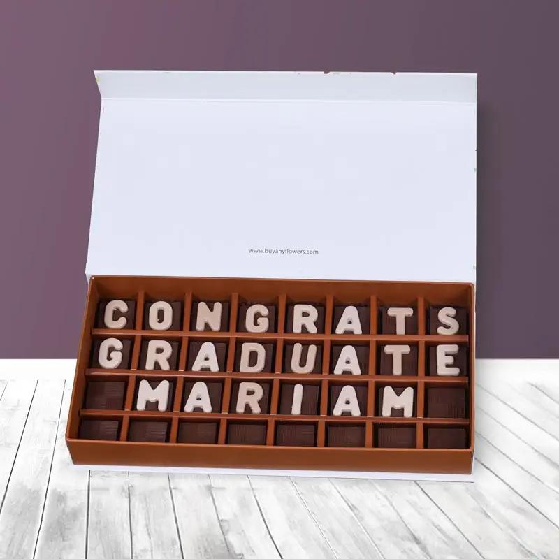 Graduation Customize Chocolates By Sweecho and Frame - Chocolates gift from Buy Any Flowers Dubai in Al Quoz Industrial Area 4, Dubai, UAE - image 2