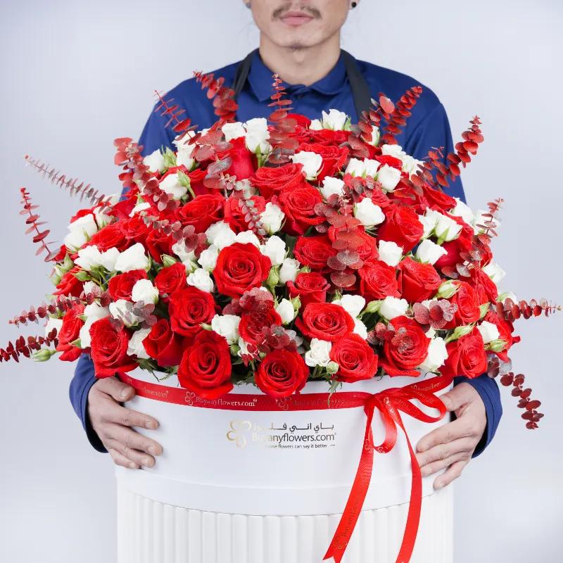 Grand Romance 151 Roses in Box - Flowers gift from Buy Any Flowers Dubai in Al Quoz Industrial Area 4, Dubai, UAE - image 3