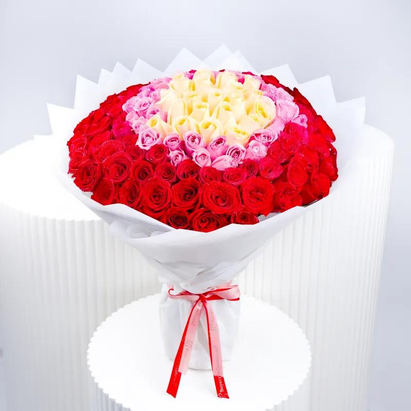 Garden of Love 151 Roses Bouquet - Flowers gift from Buy Any Flowers Dubai in Al Quoz Industrial Area 4, Dubai, UAE