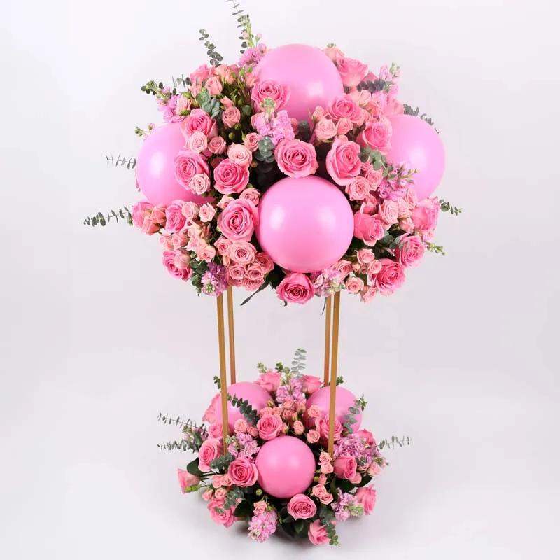 Pink Bliss Balloons and Flower Stand Large thumbnail 4