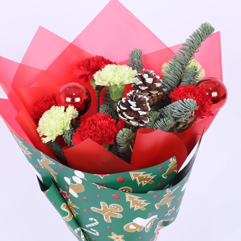 Festive 7 Carnations Bouquet thumbnail 3