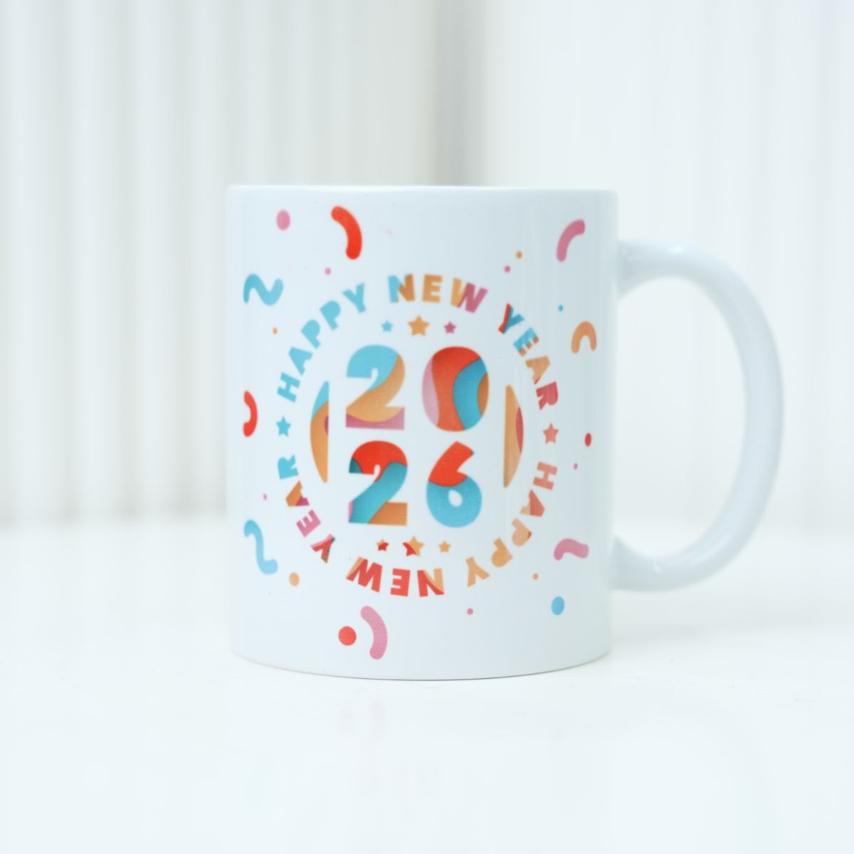 Happy New Year Mug Colorful - Gifts gift from Buy Any Flowers Dubai in Al Quoz Industrial Area 4, Dubai, UAE