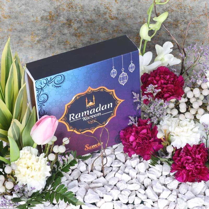 Ramadan Flower Chocolate Tray Blue thumbnail 3