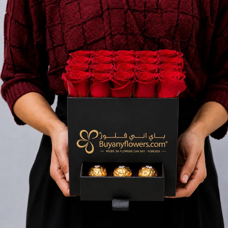Black Box of Love and I Love You Teddy - Flowers gift from Buy Any Flowers Dubai in Al Quoz Industrial Area 4, Dubai, UAE - image 4