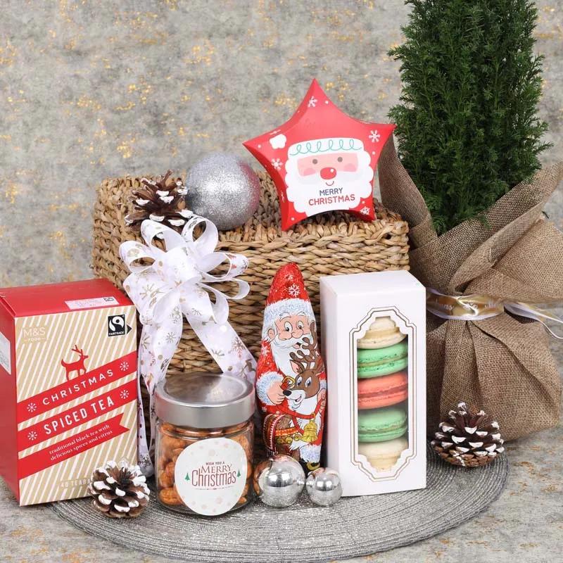 Christmas Tea and Snack Gift Basket - Gifts gift from Buy Any Flowers Dubai in Al Quoz Industrial Area 4, Dubai, UAE - image 2