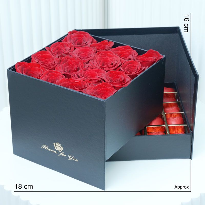 Affection Red Roses and Chocolate Box thumbnail 4