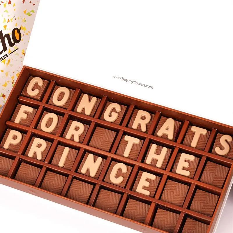 Congrats For The Prince Chocolates By Sweecho - Chocolates gift from Buy Any Flowers Dubai in Al Quoz Industrial Area 4, Dubai, UAE - image 3