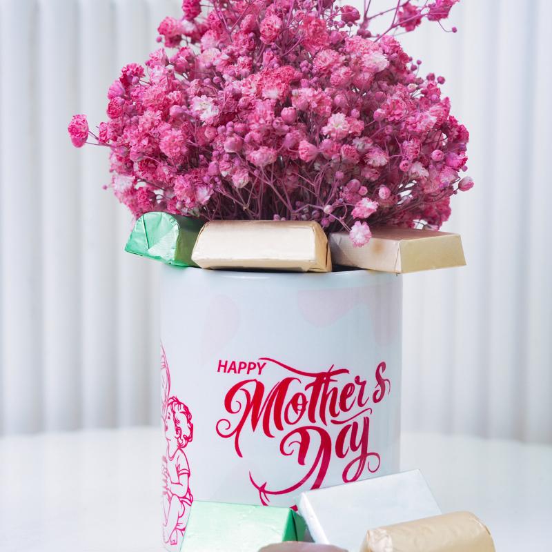 Pink Gypso & Chocolate Mother’s Day Mug - Gift Sets gift from Buy Any Flowers Dubai in Al Quoz Industrial Area 4, Dubai, UAE - image 2