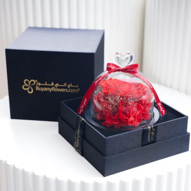 Designer Red Preserved Rose Trio - Gift Sets gift from Buy Any Flowers Dubai in Al Quoz Industrial Area 4, Dubai, UAE - image 2