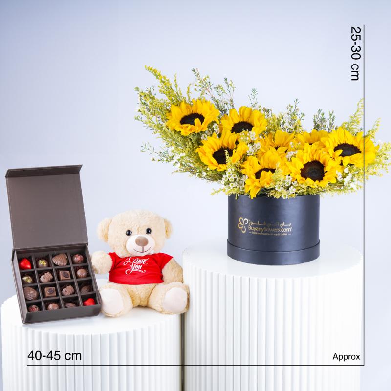 Sunflare Blooming Box Trio - Gift Sets gift from Buy Any Flowers Dubai in Al Quoz Industrial Area 4, Dubai, UAE - image 4
