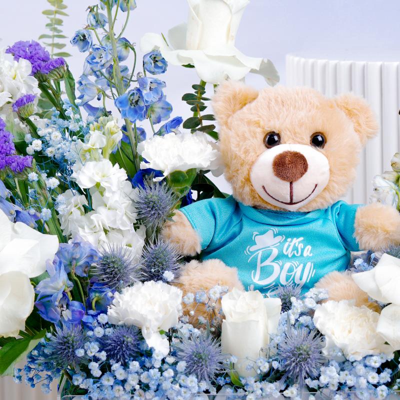 Cloud Baby Boy Celebration Tray - Flowers gift from Buy Any Flowers Dubai in Al Quoz Industrial Area 4, Dubai, UAE - image 2