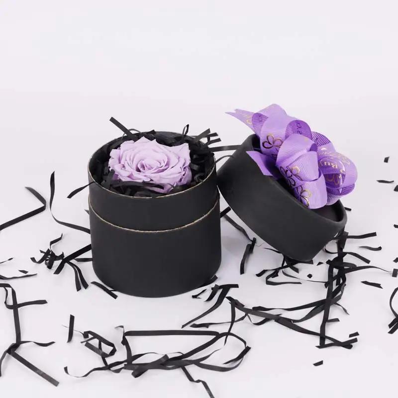 Forever Purple Roses in Black Box thumbnail 2