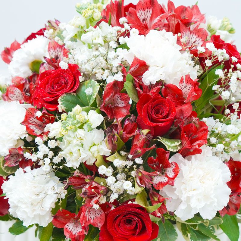 Red and White Flower Arrangement - Flowers gift from Buy Any Flowers Dubai in Al Quoz Industrial Area 4, Dubai, UAE - image 3