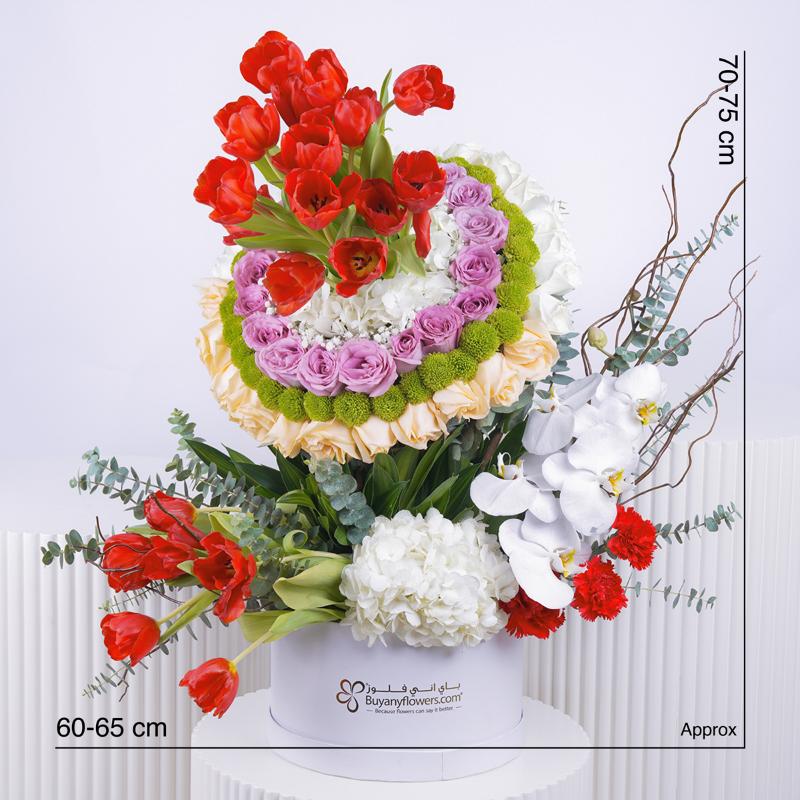 Crimson Meadow Grande Arrangement - Flowers gift from Buy Any Flowers Dubai in Al Quoz Industrial Area 4, Dubai, UAE - image 4