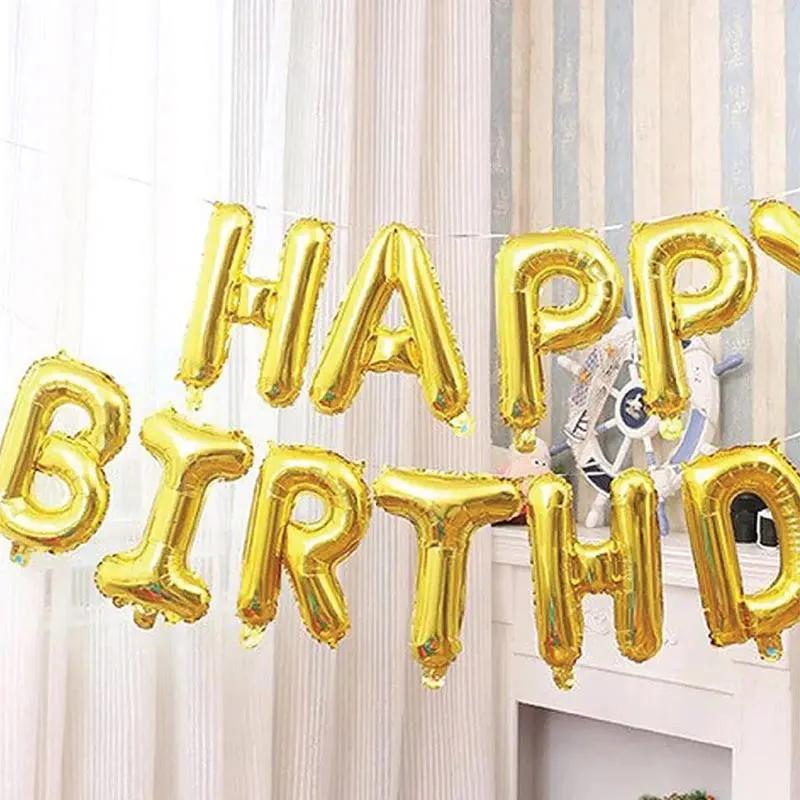 Happy Birthday Golden Letter Balloons thumbnail 2