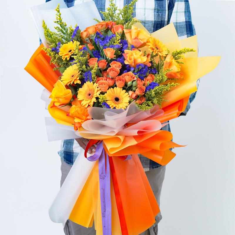 Fantastic Roses and Gerbera Bouquet - Flowers gift from Buy Any Flowers Dubai in Al Quoz Industrial Area 4, Dubai, UAE - image 3