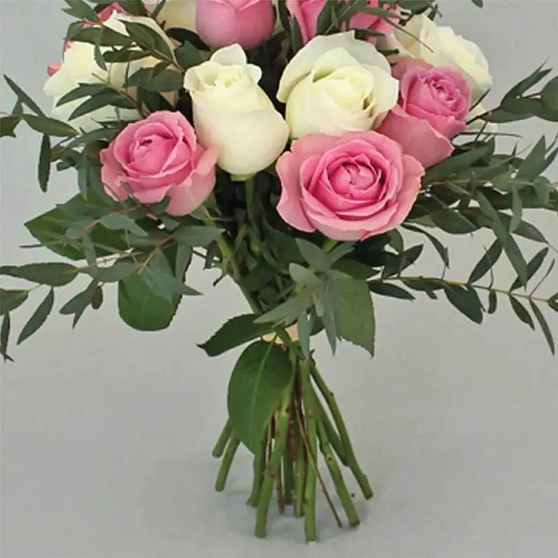 Soothing White and Pink Roses Bunch - Flowers gift from Buy Any Flowers Dubai in Al Quoz Industrial Area 4, Dubai, UAE - image 3