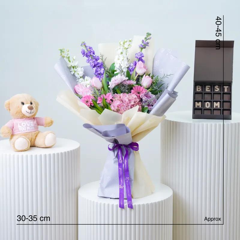 Pink and Purple Harmony Trio - Gift Sets gift from Buy Any Flowers Dubai in Al Quoz Industrial Area 4, Dubai, UAE - image 4