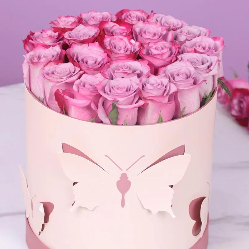 Butterfly Purple Roses Box - Flowers gift from Buy Any Flowers Dubai in Al Quoz Industrial Area 4, Dubai, UAE - image 2