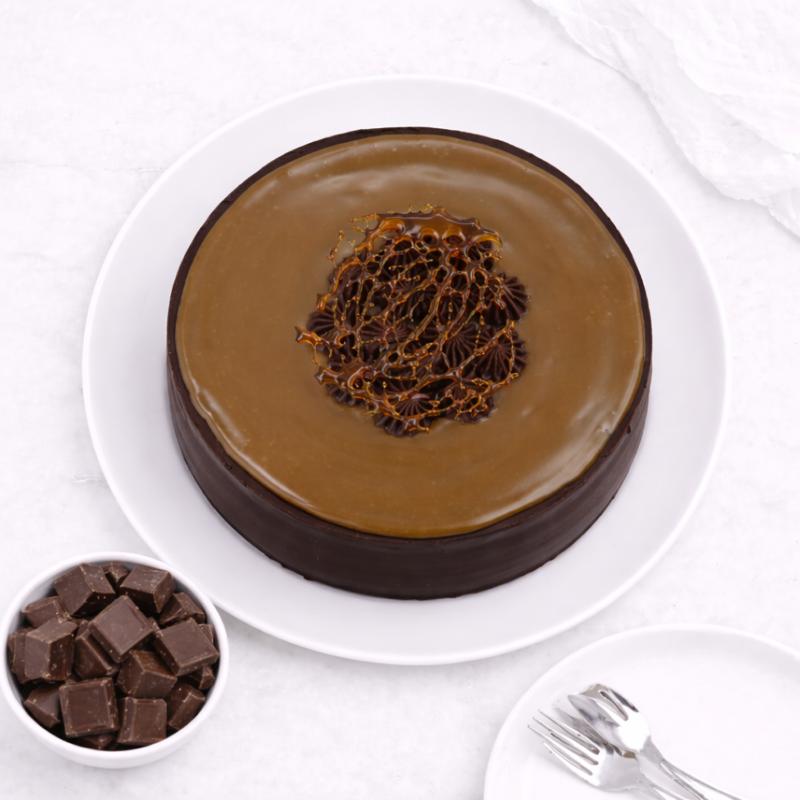 Chocolate Caramel Cake 4 Portion - Cakes gift from Buy Any Flowers Dubai in Al Quoz Industrial Area 4, Dubai, UAE - image 2