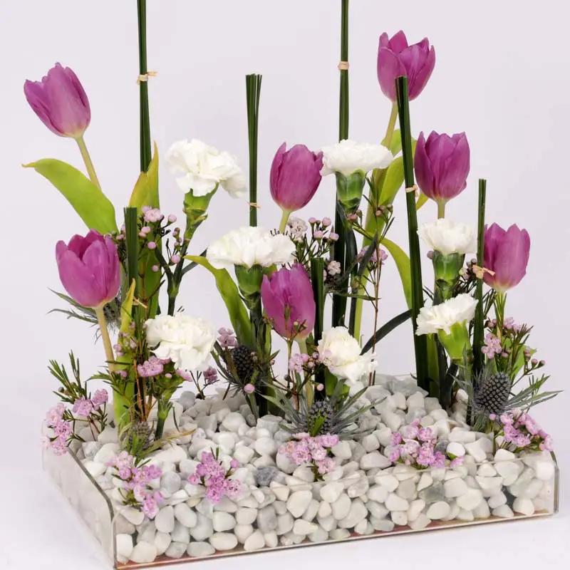 Mauve Flowers Tray - Flowers gift from Buy Any Flowers Dubai in Al Quoz Industrial Area 4, Dubai, UAE - image 2