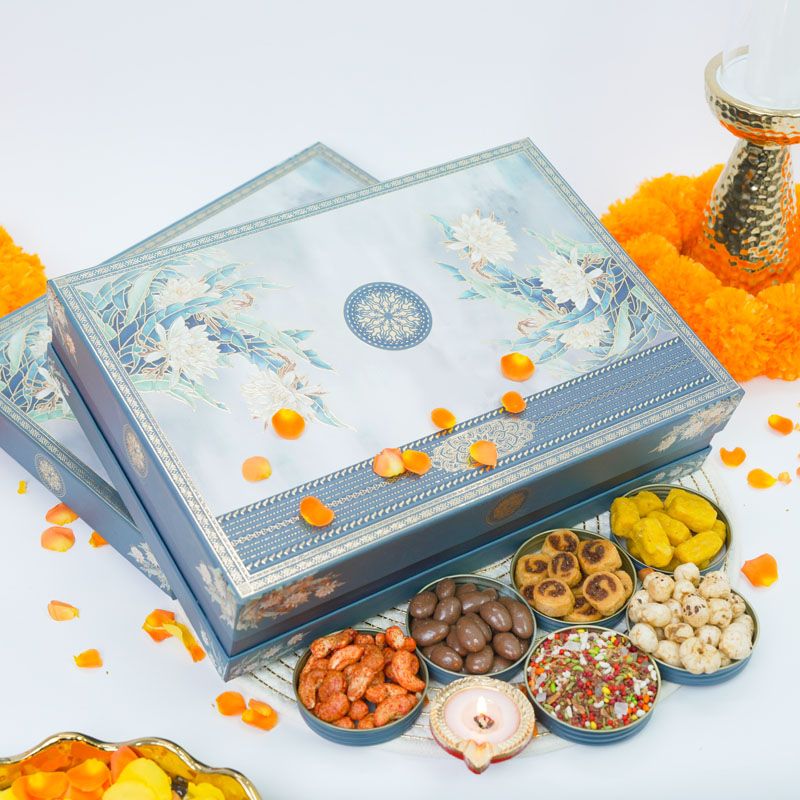 Exclusive Diwali Festive Hamper – Traditional Dry Fruits, Sweet With Diya Set thumbnail 3