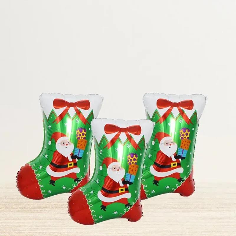 Santa Socks Foil Balloon 3 Pcs in Dubai