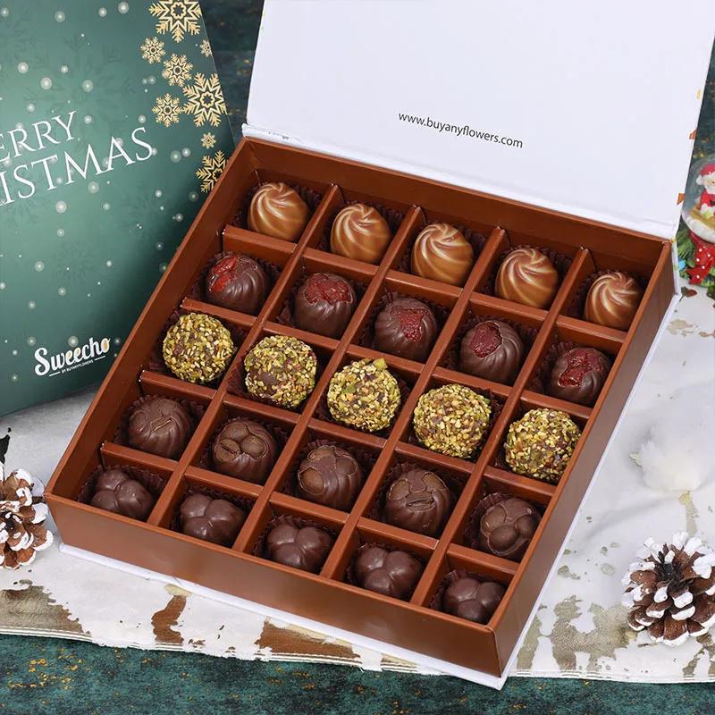 Christmas Chocolate Truffles and Bajios 25 Pcs By Sweecho thumbnail 2