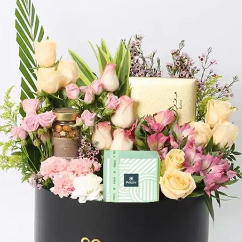 Pastel Bateel and Patchi Floral Hamper thumbnail 3