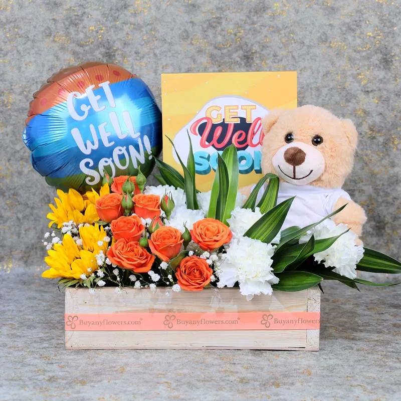 Get Well Soon Flower Hamper thumbnail 2
