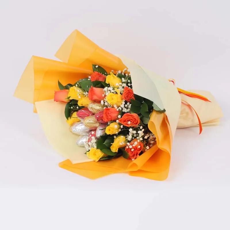 Easter Eggs Chocolate and Roses Bouquet - Chocolates gift from Buy Any Flowers Dubai in Al Quoz Industrial Area 4, Dubai, UAE - image 4