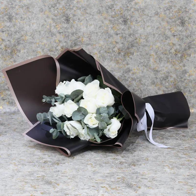 Snow 15 White Roses Bouquet - Flowers gift from Buy Any Flowers Dubai in Al Quoz Industrial Area 4, Dubai, UAE - image 3