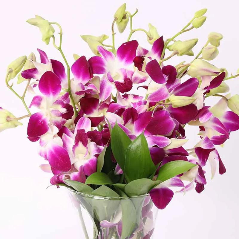 10 Purple Orchid in Vase thumbnail 3