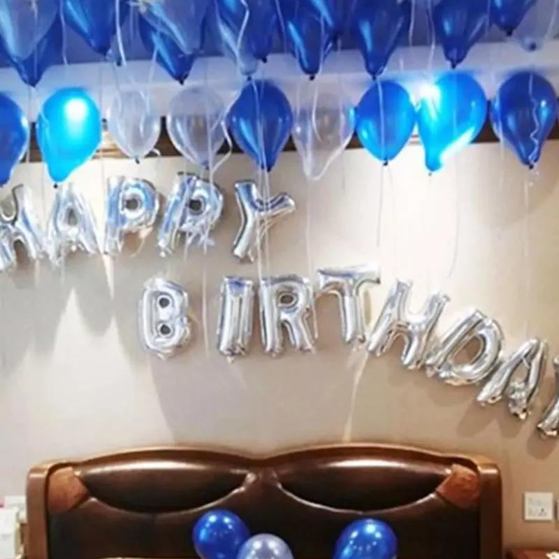 Blue N Silver Birthday Balloon Decor thumbnail 2