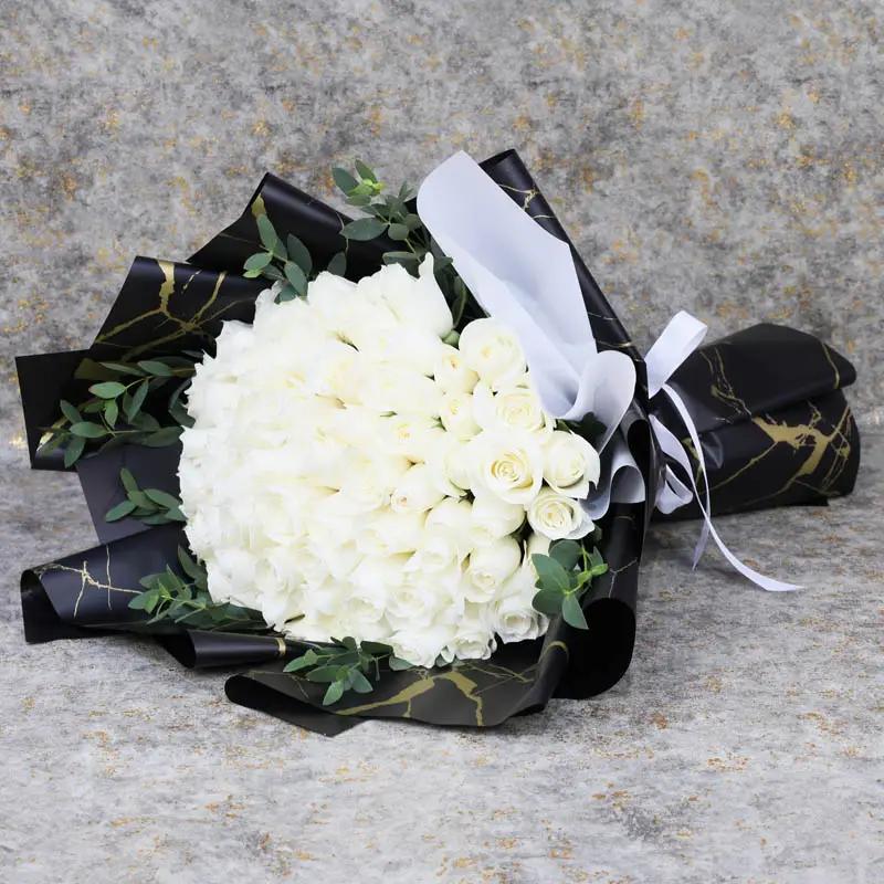 Snow 51 White Roses Bouquet - Flowers gift from Buy Any Flowers Dubai in Al Quoz Industrial Area 4, Dubai, UAE - image 3
