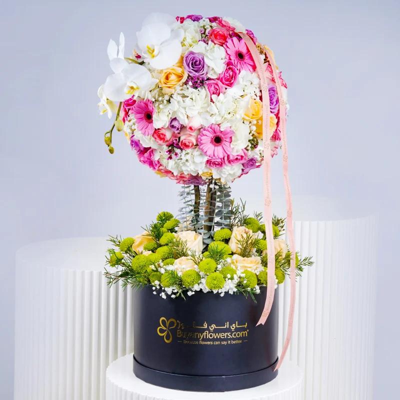 Blushing Meadow Flower Arrangement - Flowers gift from Buy Any Flowers Dubai in Al Quoz Industrial Area 4, Dubai, UAE