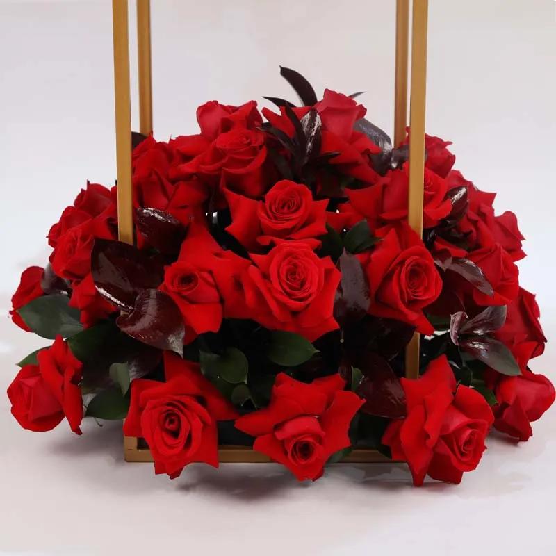 Crimson 101 Red Roses Flower Stand thumbnail 3