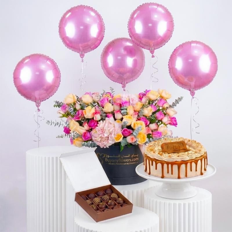 Pastel Journey Flowers Gift Bundle in Dubai