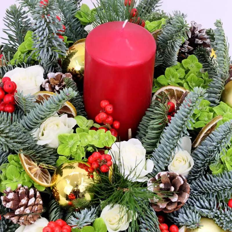 Seasons Greetings Flower Basket - Flowers gift from Buy Any Flowers Dubai in Al Quoz Industrial Area 4, Dubai, UAE - image 4