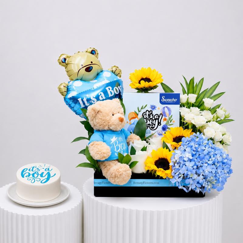 Welcome Baby Boy Combo - Gift Sets gift from Buy Any Flowers Dubai in Al Quoz Industrial Area 4, Dubai, UAE