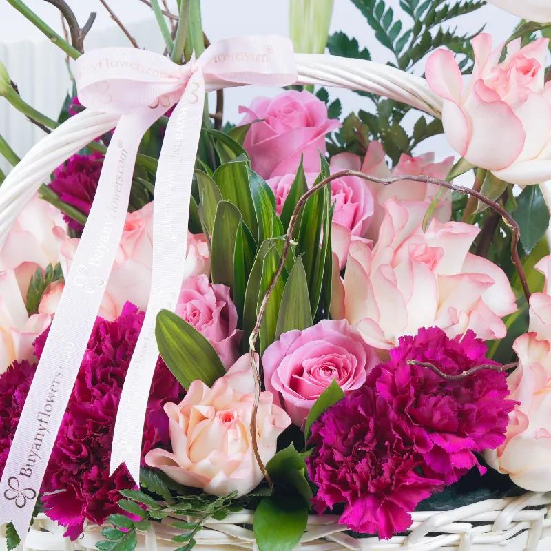 Radiant Grace Flower Basket - Flowers gift from Buy Any Flowers Dubai in Al Quoz Industrial Area 4, Dubai, UAE - image 2