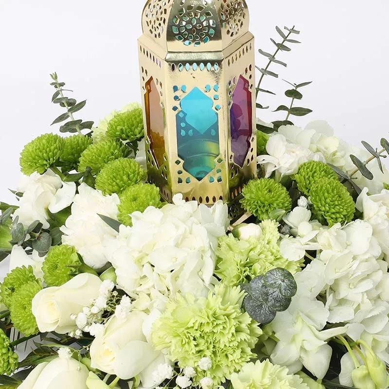 Banquet Lantern Floral Table Arrangement thumbnail 3